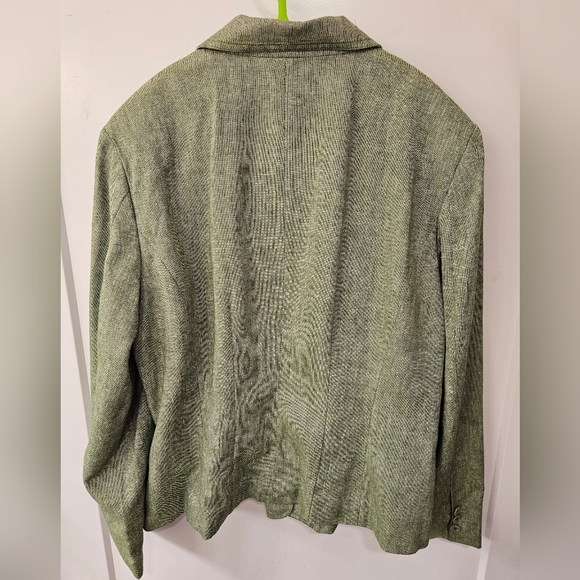 NWT - Linen Blend Coldwater Creek Green Blazer - Size XL - Picture 7 of 10